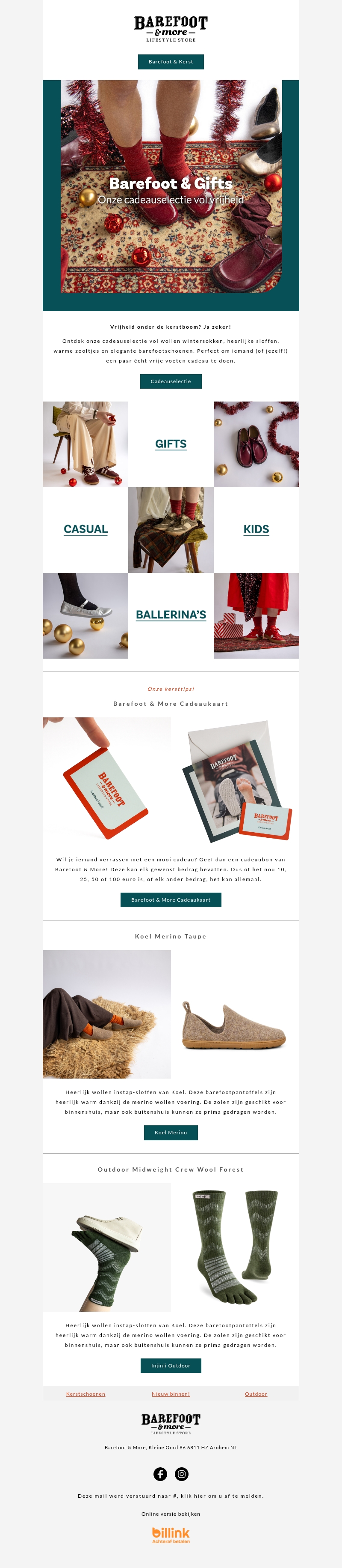Barefoot & Gifts - Vrijheid onder de kerstboom Barefoot & Gifts - Vrijheid onder de kerstboom