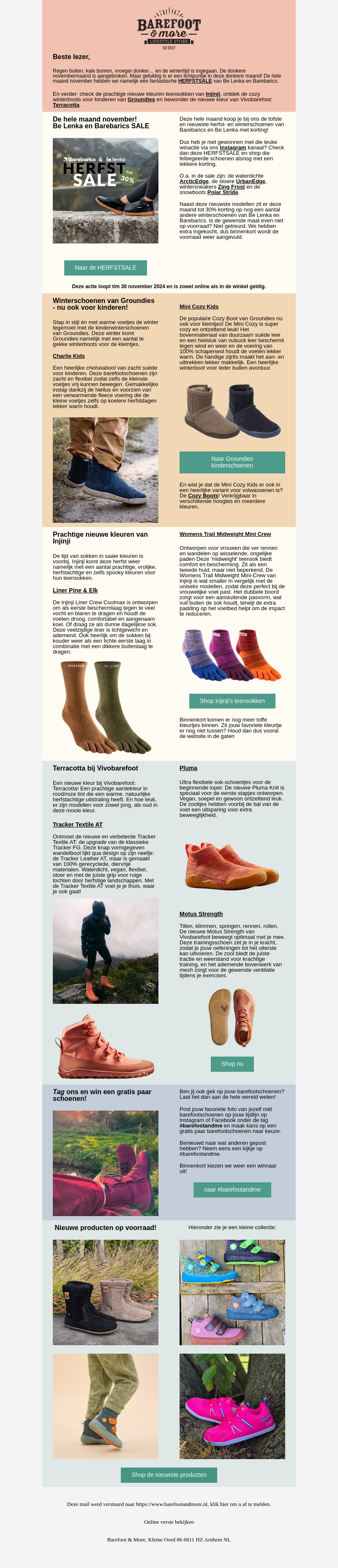 Herfstsale Be Lenka en Barebarics met kortingen tot 30% Herfstsale Be Lenka en Barebarics met kortingen tot 30%