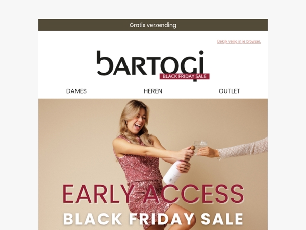 Early Access is ON! Je 20% code wacht op je 🖤