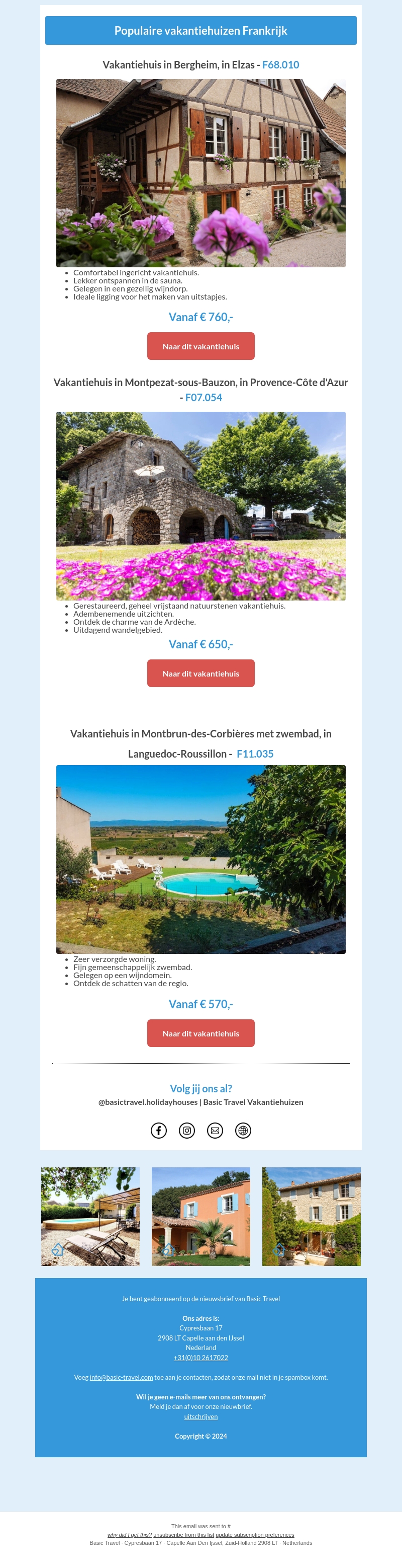 Basic Travel | Ontdek onze Frankrijk vakantiehuizen Basic Travel | Ontdek onze Frankrijk vakantiehuizen