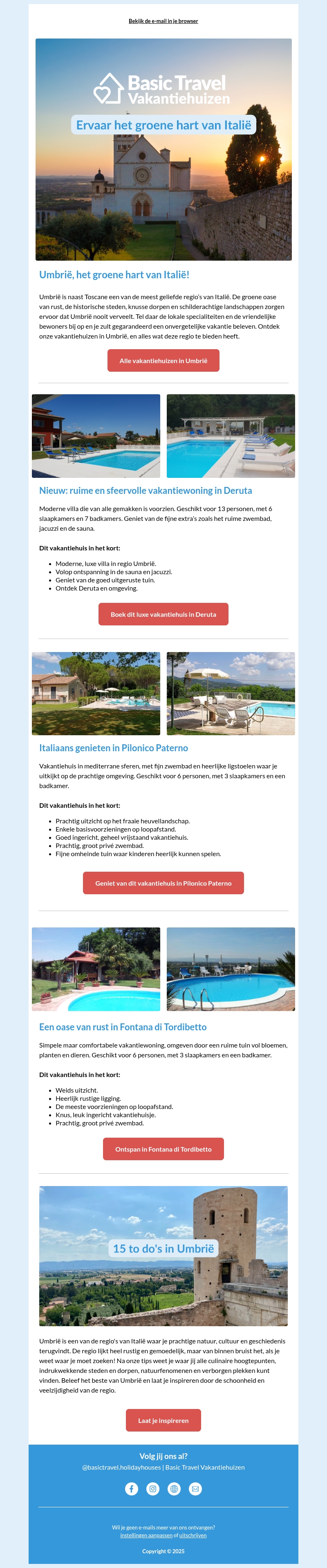 Ontdek de mooiste vakantiehuizen in Umbrië Ontdek de mooiste vakantiehuizen in Umbrië