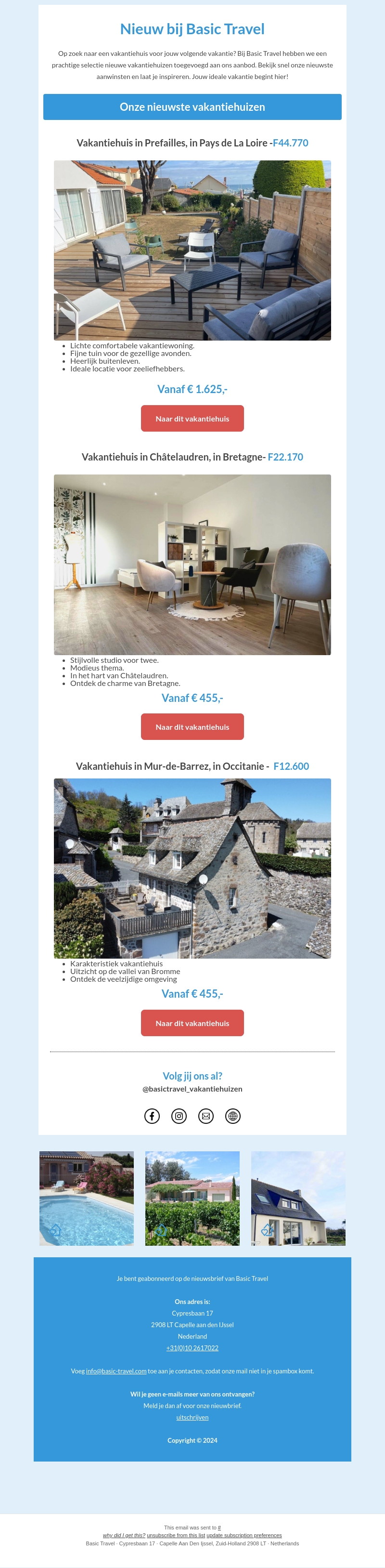 Basic Travel | Onze nieuwste vakantiehuizen Basic Travel | Onze nieuwste vakantiehuizen