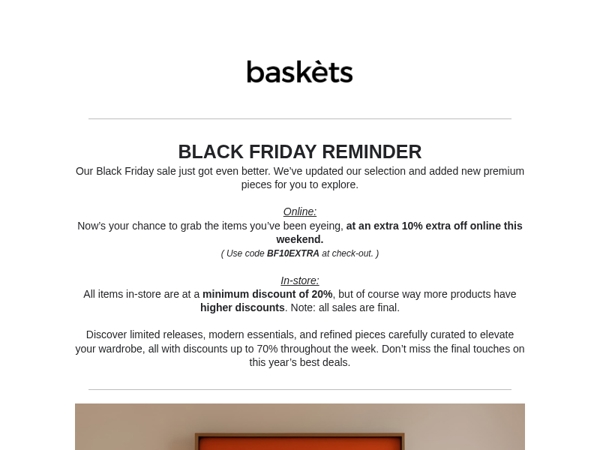 Your Black Friday reminder: online & in-store