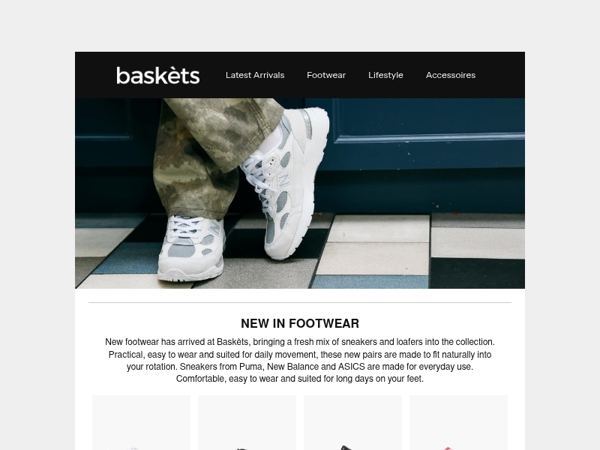 New-in footwear at Baskèts