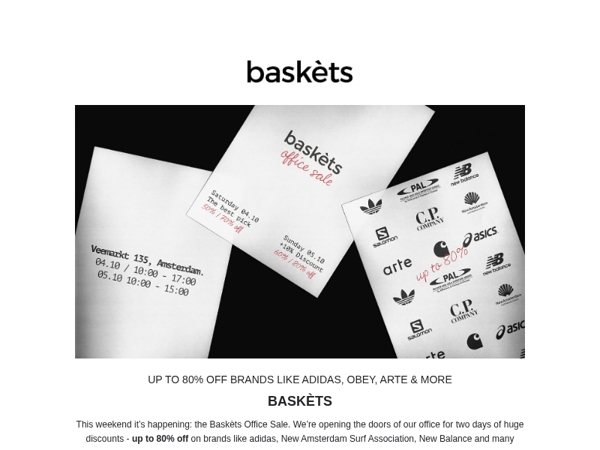 Last Call - Baskèts Office Sale This Weekend