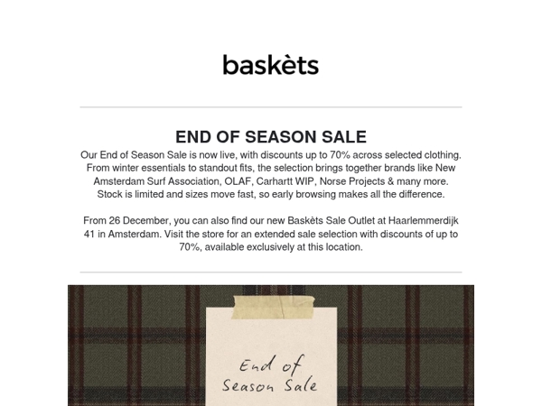 Our End of Season Sale is live