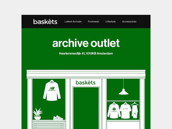 Archive outlet at Baskèts’ Haarlemmerdijk Store