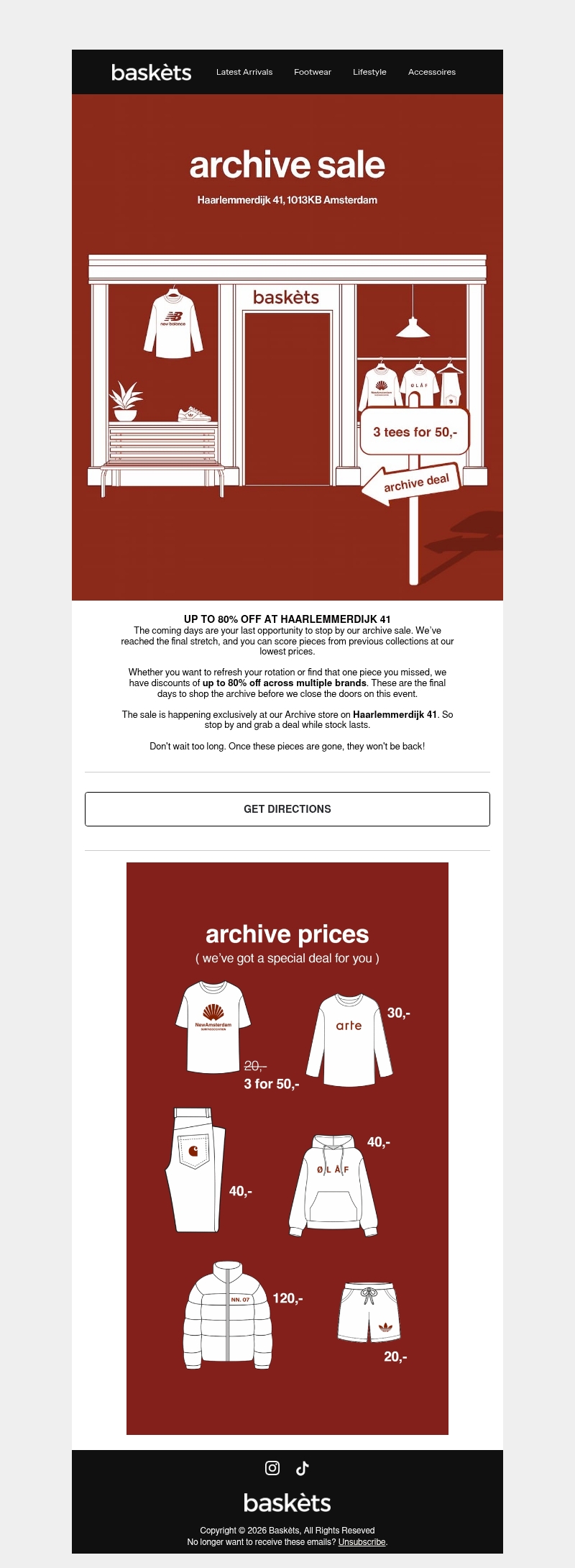 Final Days: The Baskèts Archive Sale Final Days: The Baskèts Archive Sale