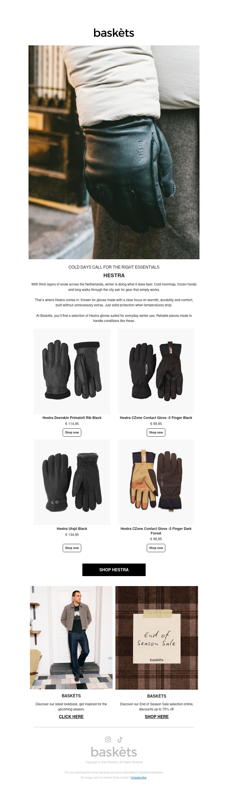Hestra gloves at Baskèts Hestra gloves at Baskèts