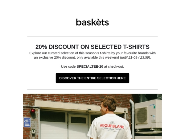 20% off selected tees: catch the last rays of sunshine