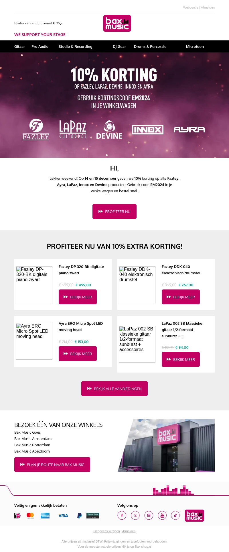 10% korting op topmerken dit weekend voor jou! 10% korting op topmerken dit weekend voor jou!