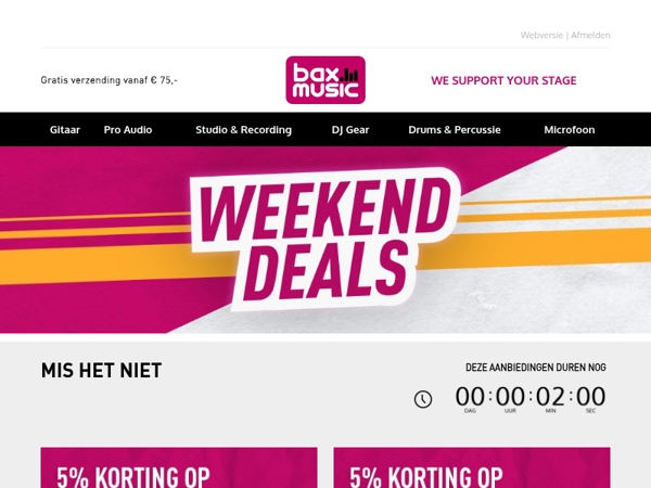 ✉ open snel voor voordeel