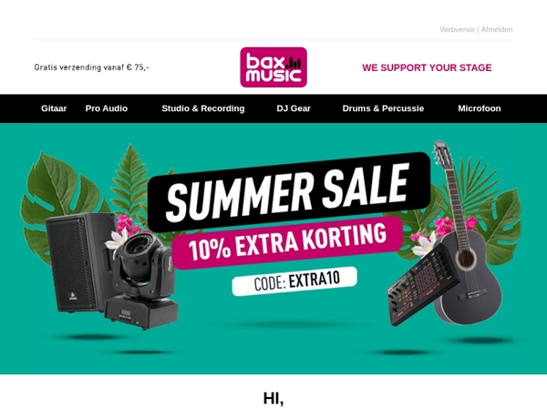 Summer Sale 🌴 nu met 10% extra korting