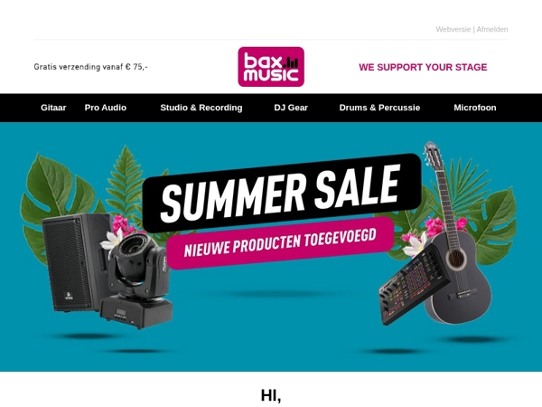 Summer Sale ☀️ nieuwe producten toegevoegd