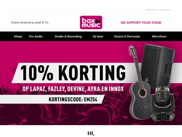 Bespaar 10% op onze populairste merken