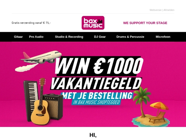 Laatste kans op € 1.000 shoptegoed