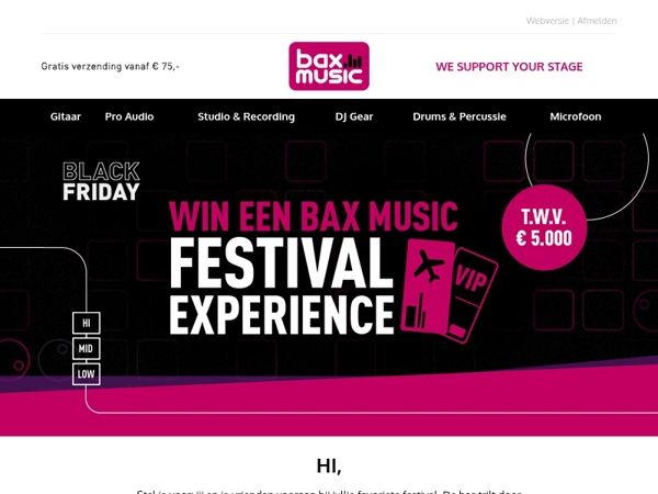 Win de ultieme festivaltrip t.w.v. €5000!