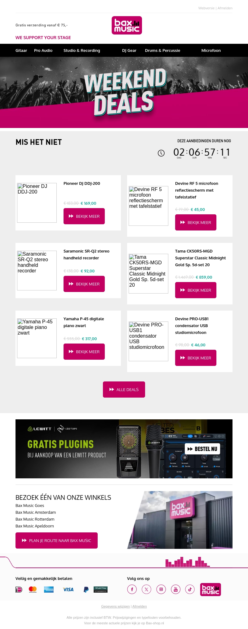 Mis deze aanbiedingen niet Mis deze aanbiedingen niet