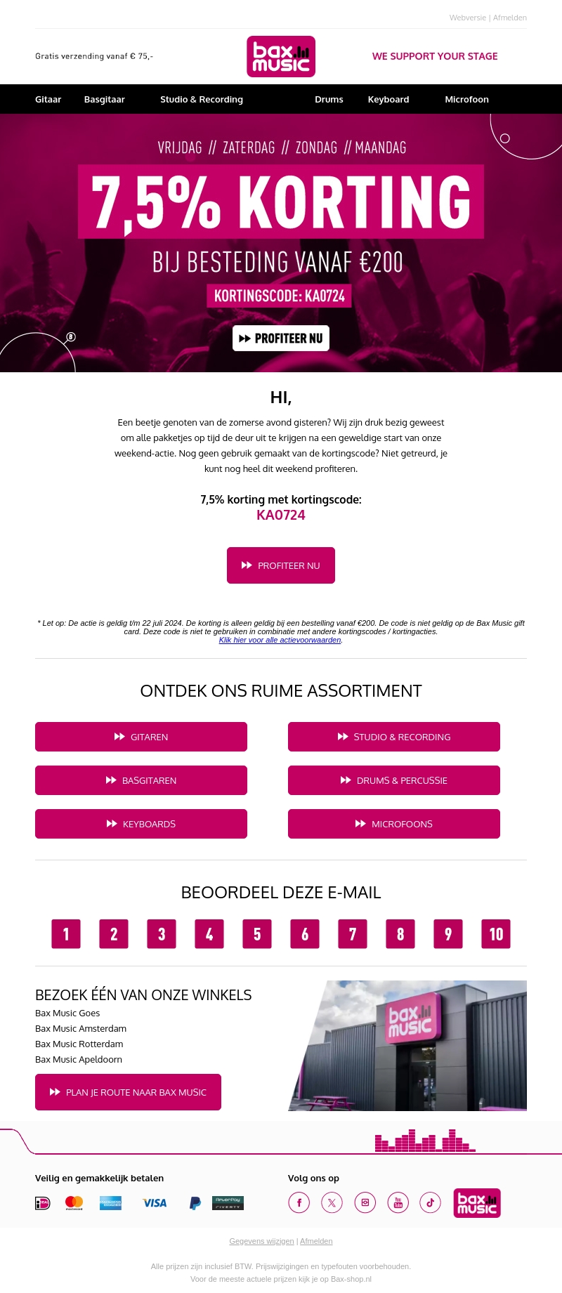 Pak je voordeel met 7,5% korting Pak je voordeel met 7,5% korting