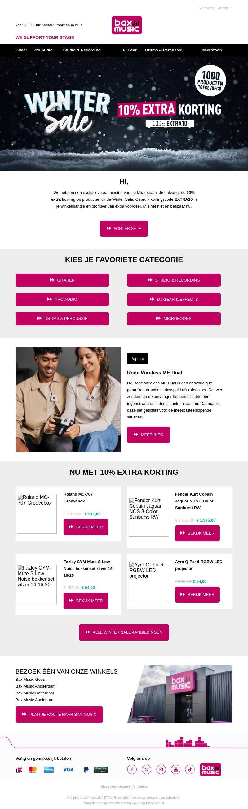 Winter Sale ⭐ nu met 10% extra korting Winter Sale ⭐ nu met 10% extra korting