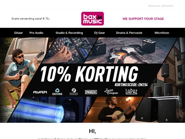 Nog 3 dagen: 10% korting op Devine, Fazley, Ayra en meer