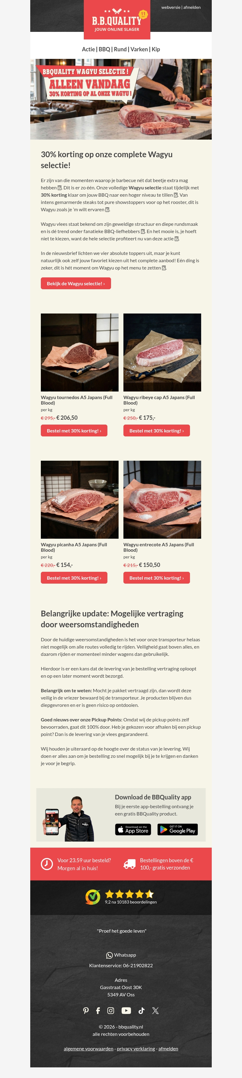 30% korting op de complete Wagyu selectie🔥 30% korting op de complete Wagyu selectie🔥