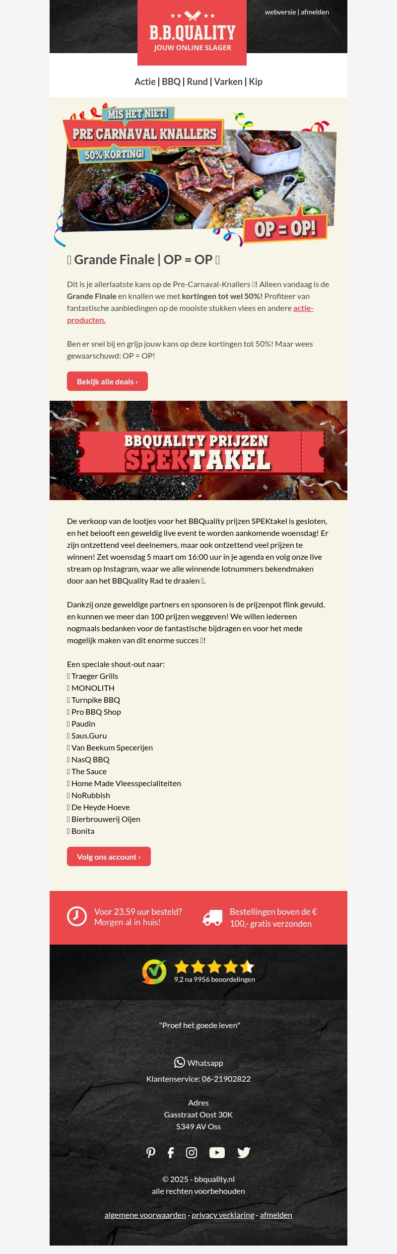 Laatste kans! Tot 50% korting op de Pre-Carnaval-Deals 🎭 Laatste kans! Tot 50% korting op de Pre-Carnaval-Deals 🎭