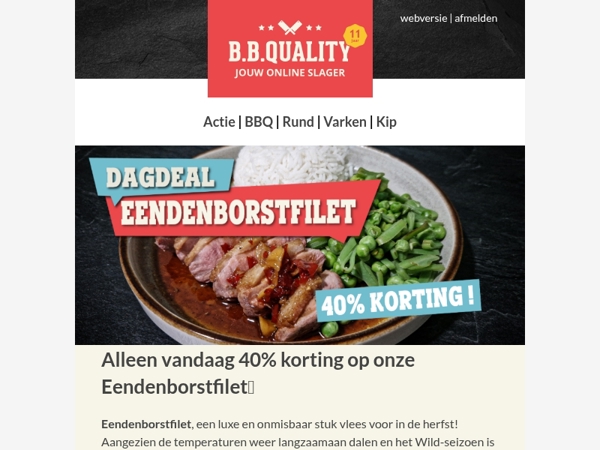 De temperaturen dalen weer📣 | Alleen vandaag 40% korting op onze Eendenborstfilet🔥