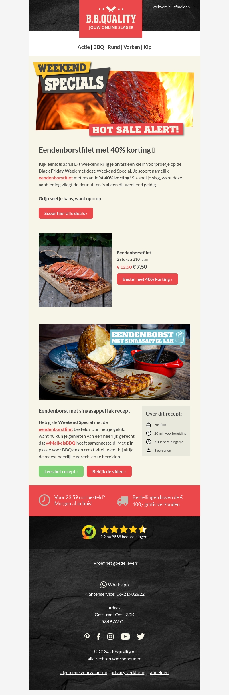 Eendenborstfilet met 40% korting 🔥 Eendenborstfilet met 40% korting 🔥