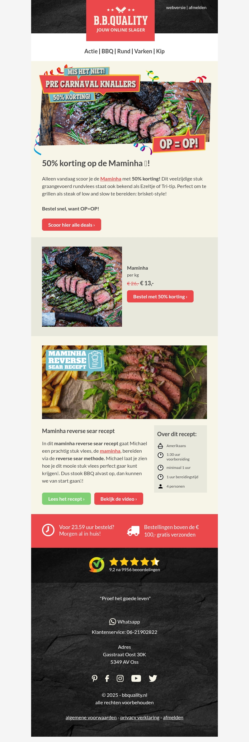 Alleen vandaag 50% korting op de Maminha 🥩! Alleen vandaag 50% korting op de Maminha 🥩!