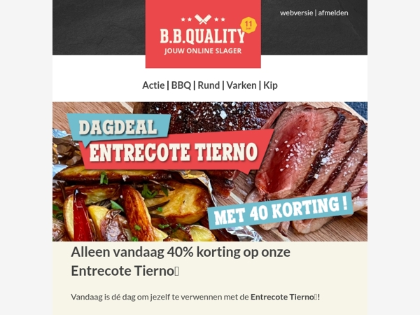 Dagdeal 📣 | Entrecote Tierno met 40% korting🔥