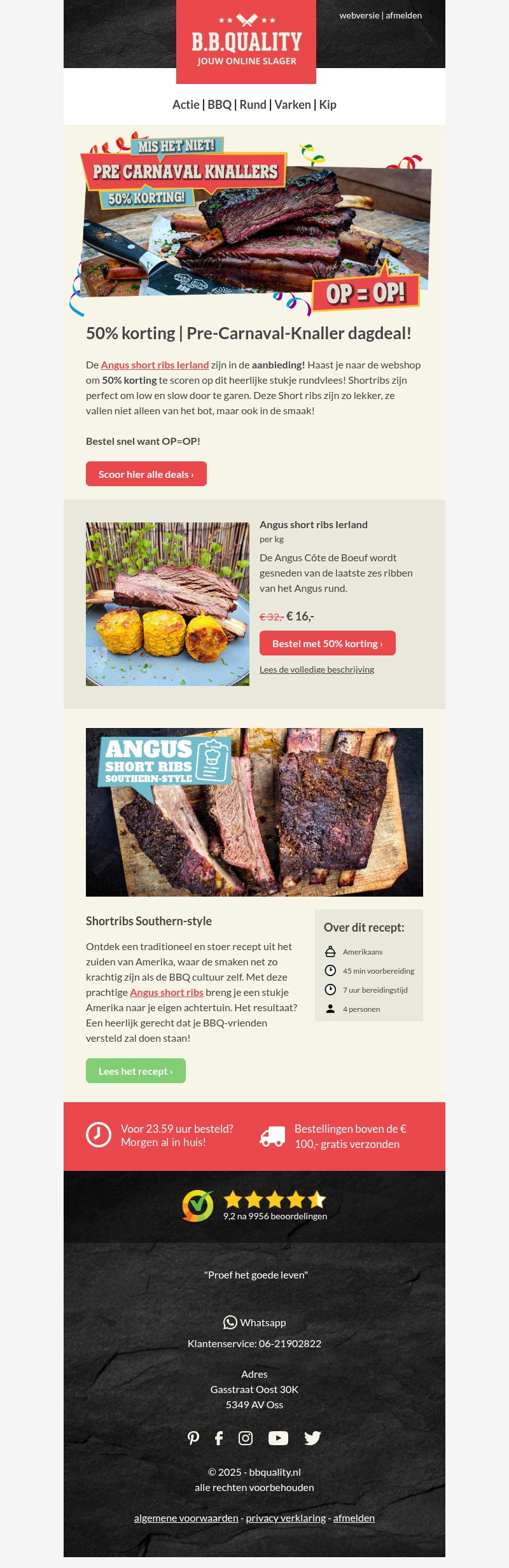 Alleen vandaag 50% korting op de Angus short ribs Ierland🥩 Alleen vandaag 50% korting op de Angus short ribs Ierland🥩