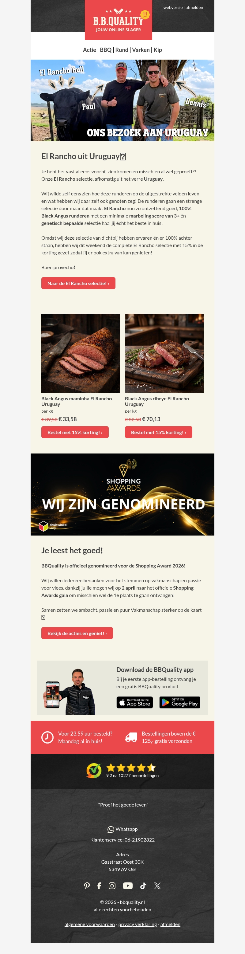 15% korting op de El Rancho selectie🔥 15% korting op de El Rancho selectie🔥
