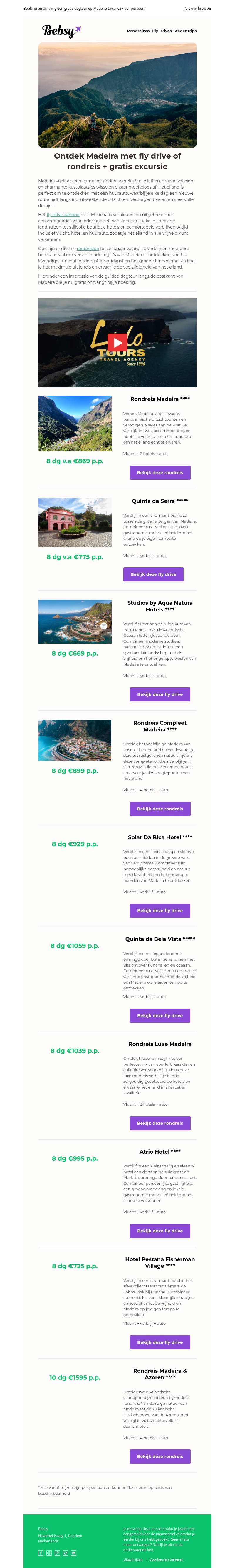 Madeira special: fly drives & rondreizen met gratis dagtour Madeira special: fly drives & rondreizen met gratis dagtour