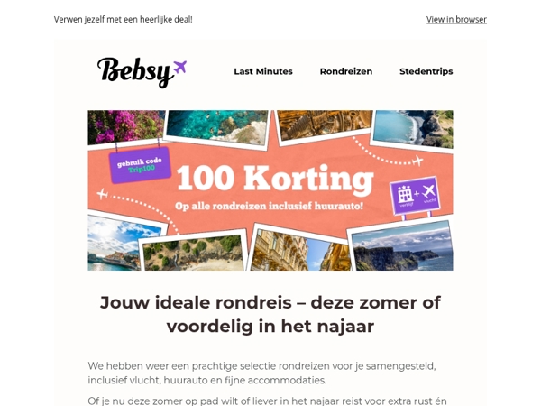 Dit is je laatste kans: €100 korting op al onze rondreizen!