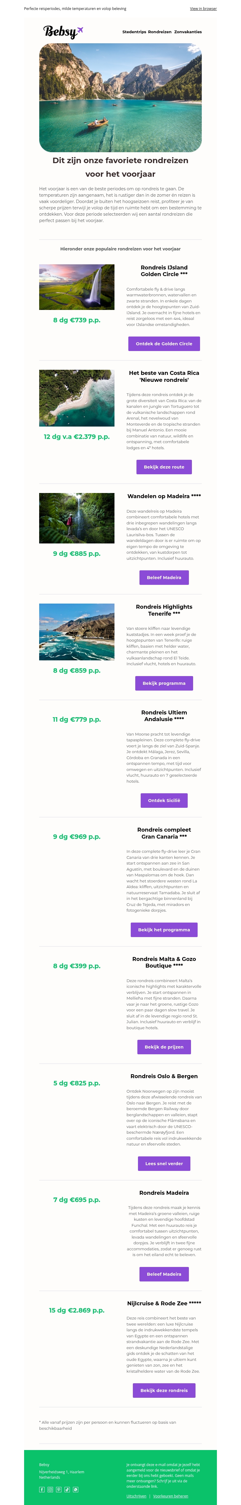 Dit zijn onze favoriete rondreizen voor het voorjaar Dit zijn onze favoriete rondreizen voor het voorjaar