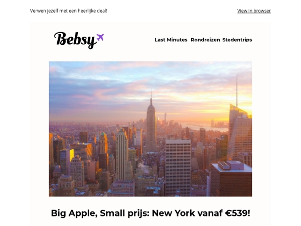 Big Apple, Small prijs: New York vanaf €539!