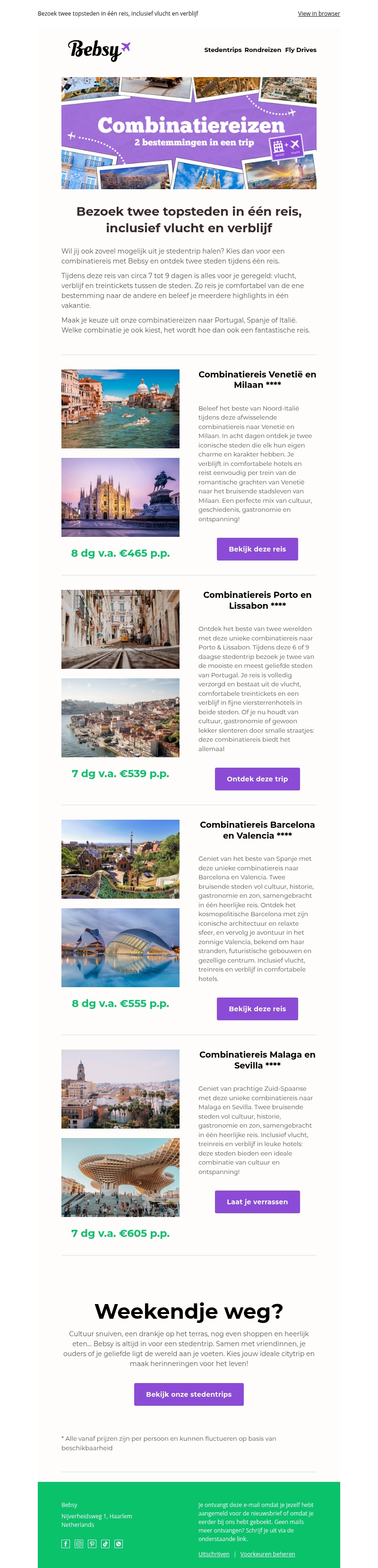 Combinatiereizen: 2 steden, 1 trip ✈️ Combinatiereizen: 2 steden, 1 trip ✈️
