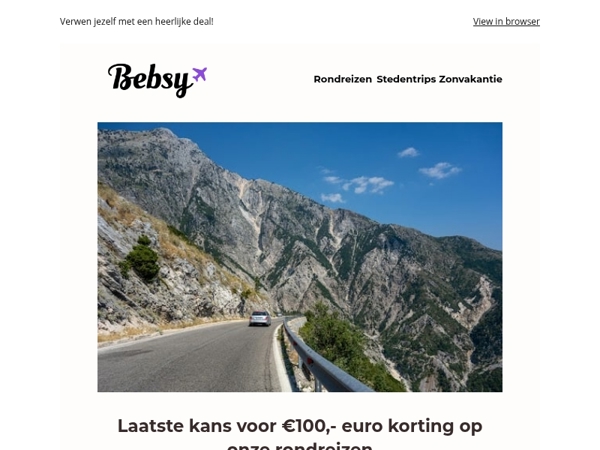 Laatste kans op €100,- korting