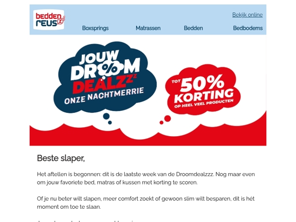 Laatste kans op jouw Droomdealzzz!