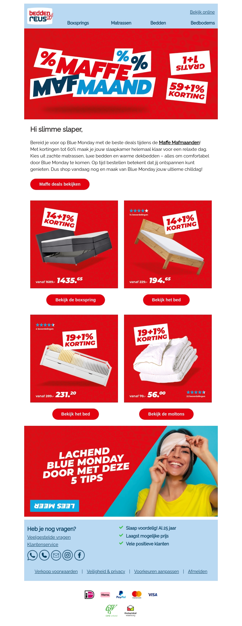 Blue Monday komt eraan... Blue Monday komt eraan...