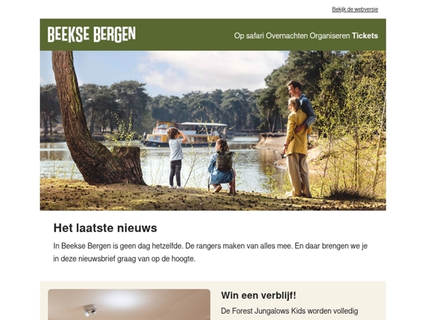 Win een verblijf in de Forest Jungalow Kids