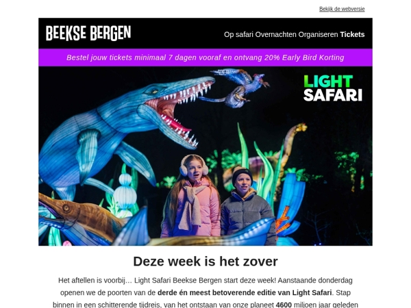 Deze week is het zover: Light Safari ✨