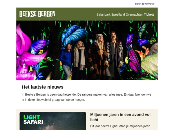 Miljoenen jaren in een avond vol licht