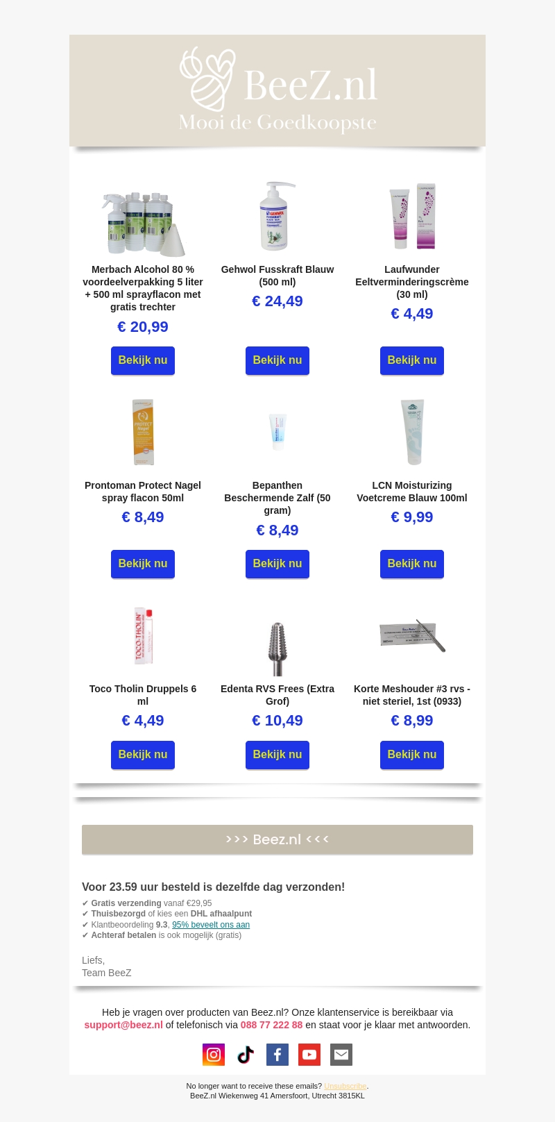 Regen? Blijf droog en bestel eenvoudig online op Beez.nl Regen? Blijf droog en bestel eenvoudig online op Beez.nl