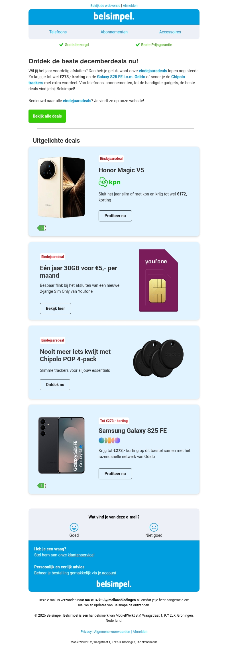 Geniet nog even van de scherpste decemberdeals! Geniet nog even van de scherpste decemberdeals!