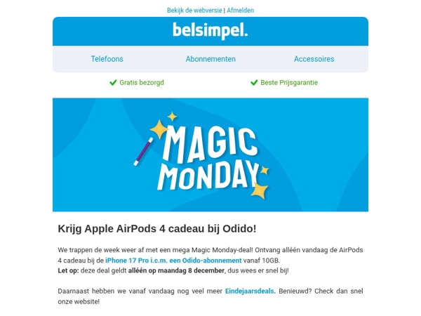 Krijg AirPods 4 cadeau bij je iPhone 17 Pro!