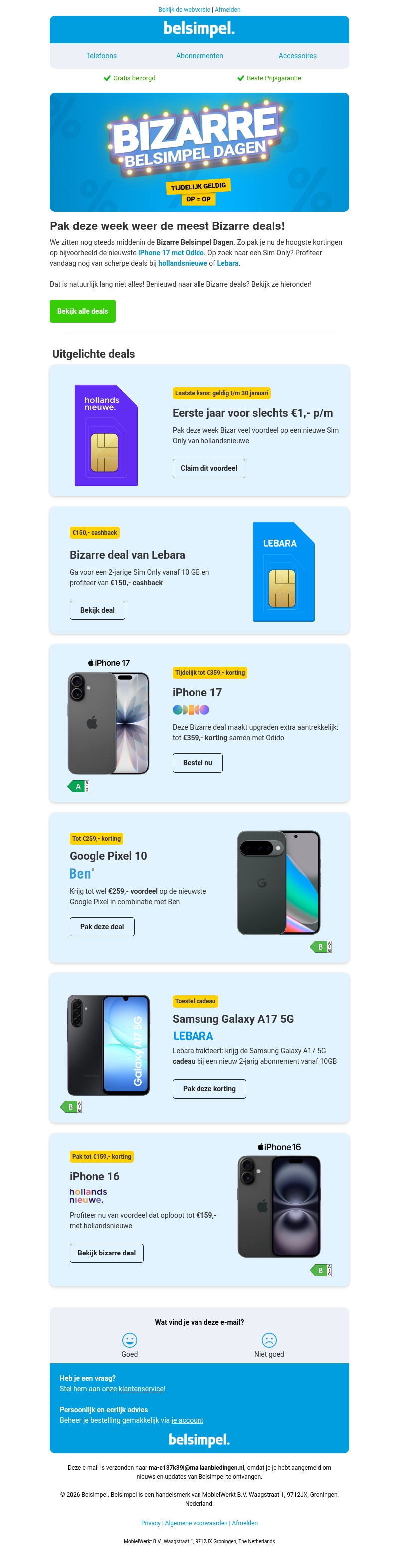 Profiteer nu van de scherpste deals! Profiteer nu van de scherpste deals!