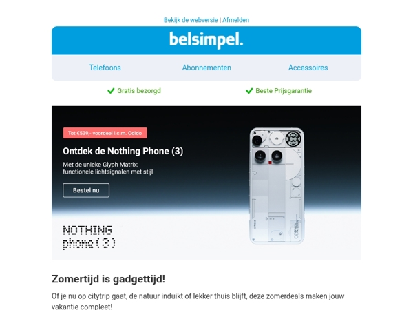 Zomertijd is gadgettijd!