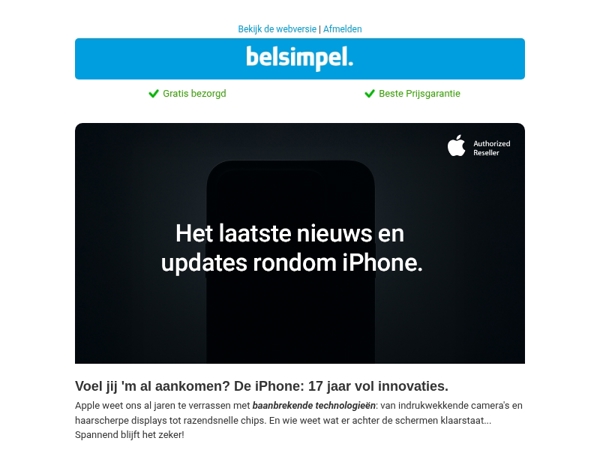 Schrijf je in voor het laatste iPhone nieuws!